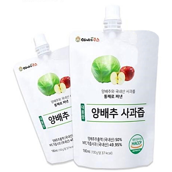 돌려따는 양배추 사과즙 180ml