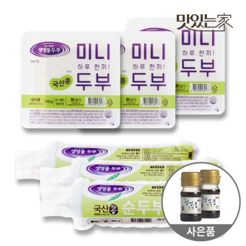 신앙촌 신앙촌 국산두부 모듬2호  미니두부3+순두부3+미니간장2_이미지