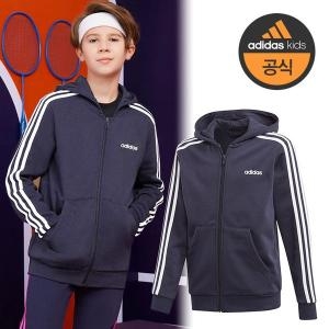 아디다스 130cm 160cm  주니어 에센셜 3S 풀집 기모 후드자켓 집업점퍼 EI7997_P09_이미지
