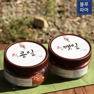 노란콩잎김치와 삭힌깻잎