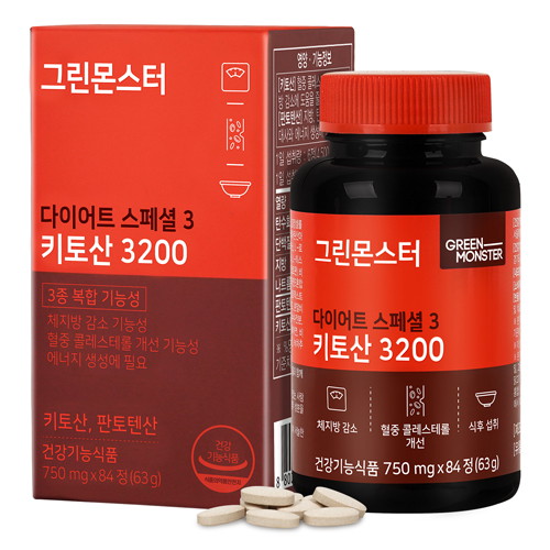 그레이스클럽 그린몬스터 키토산 다이어트 스페셜 3 3200 84정 (2개)