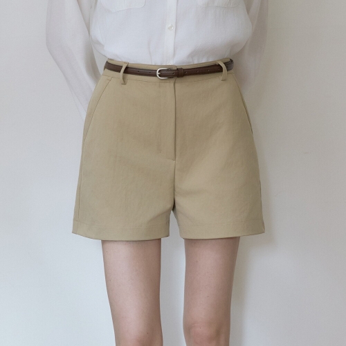 아워호프 소프트 스트레치 숏 팬츠 Beige HK26SP-PT02-BEI_이미지
