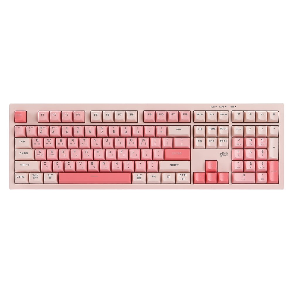 지클릭커 OFFICEPRO WK50 사일런스 M RGB 무소음 방수 무선 블루투스 108 (Pink, RC2)_이미지