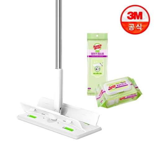 3M 스카치브라이트 올터치 더블액션 막대걸레 표준형 + 정전기 50매 + 물걸레 30매 1세트