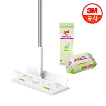 3M 스카치브라이트 올터치 더블액션 막대걸레 표준형 + 정전기 50매 + 물걸레 30매 1세트