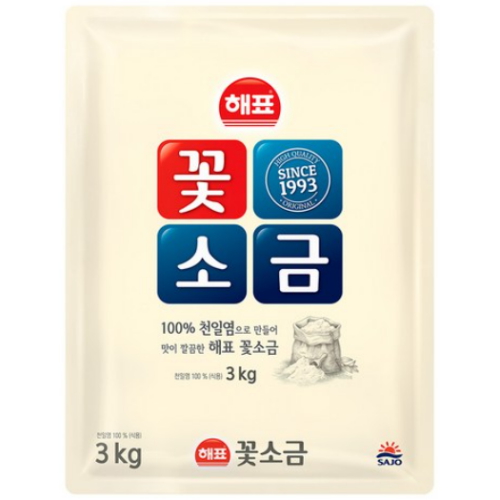  해표 꽃소금 3kg [1개] 상품이미지