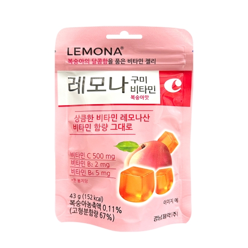 경남제약 레모나 구미 비타민 복숭아맛 1팩 (1개)