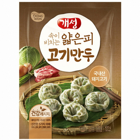 동원F&B 개성 얇은피 고기만두 400g (2개)_이미지
