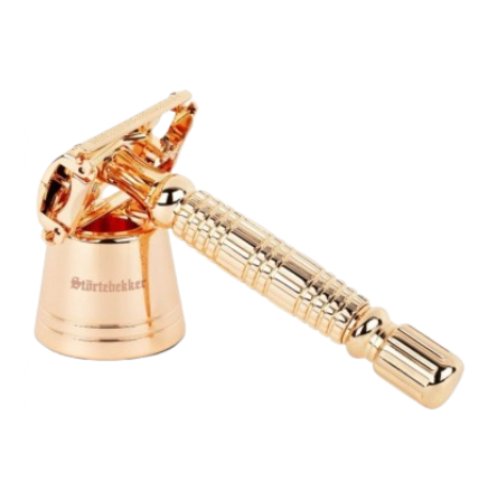 Stortebekker 프리미엄 클래식 면도기 세트 (해외구매, 면도기1개+거치대, 로즈골드)