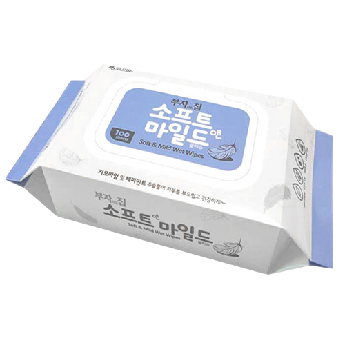 모나리자 내추럴 소프트 물티슈 캡형 100매 (1팩)