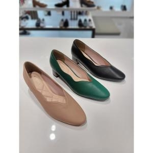 미소페 여성 물결 패턴 쿠션 펌프스 4cm