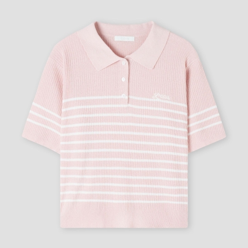 클라비스 스트라이프 카라 풀오버 CVKRF3801M_이미지