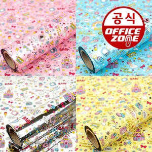 오피스존 디자인랩 메탈롤 로멘틱스타 포장지 375mmx20m 중_이미지
