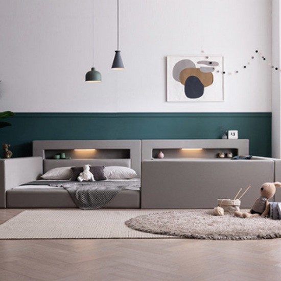 삼익가구 렉스 벙커형 LED 패밀리침대 Q+Q (슬립웰파워본넬)_이미지