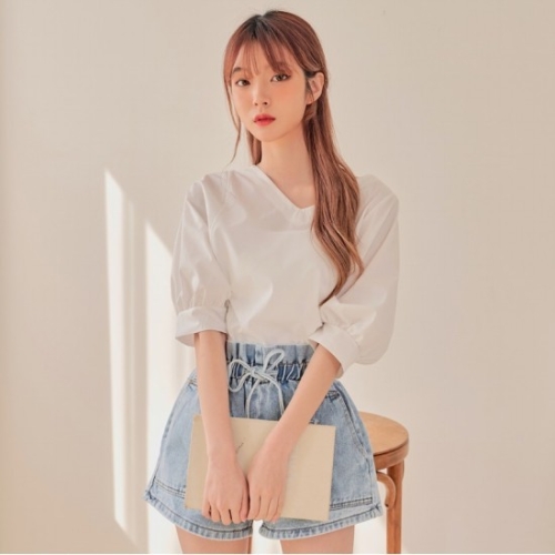 반에이크 오 오 러블리 퍼프 블라우스_OB05BLME05Z