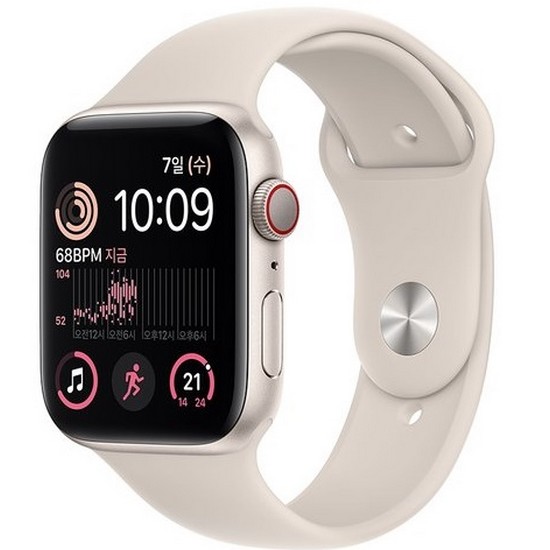 APPLE 워치 SE 2세대 44mm Cellular 스타라이트 알루미늄, 가개통이미지입니다. 누르면 해당 게시물로 새창이동합니다.