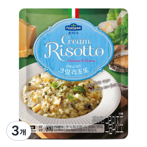 샘표식품 폰타나 전복 앤 치즈 크림 리조또 250g (3개)