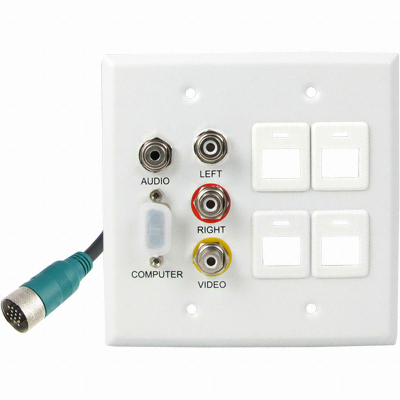 TNT RGB+스테레오 or 3RCA + 4모듈 월 플레이트 분리형(배관용) 케이블 (NM-TNTA10S7, 10m)_이미지