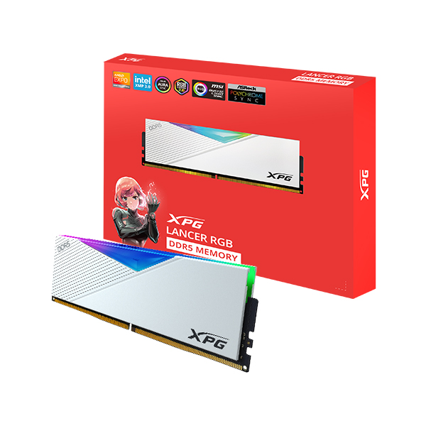 ADATA DDR5-6000 CL30 LANCER RGB 화이트 패키지 파인인포 (64GB(32Gx2))_이미지