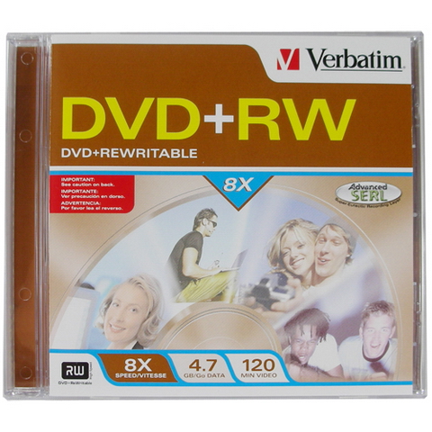 버바팀 DVD+RW 4.7GB 8x 쥬얼 1장_이미지