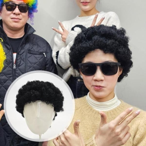 폭탄머리 인생사진 네컷 폭탄 뽀글머리 가발 블랙 웃긴가발 S17678210