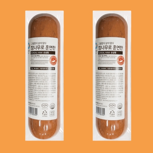 대상 청정원 참나무로 훈연한 순살햄 라운드 1kg (2개)_이미지