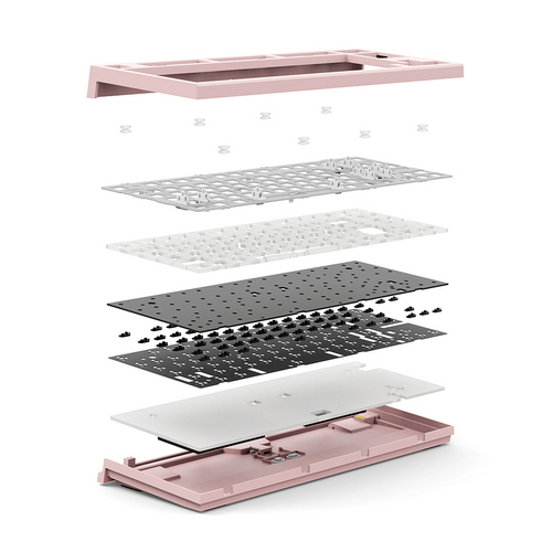 FL-ESPORTS MK750 유무선 기계식 커스텀 베어본 (라이트 핑크)_이미지