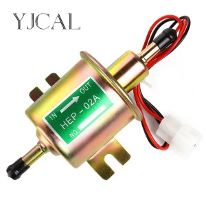 12V 전기 연료 펌프 저압 볼트 고정 와이어 범용 가솔린 HEP-02A 자동차 기화