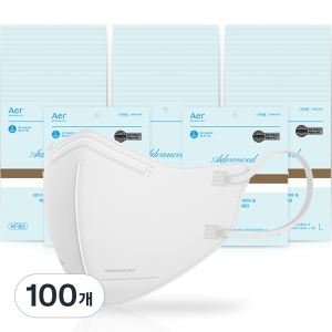 씨앤투스성진 아에르 어드밴스드 라이트 보건용 마스크 S KF80 1개입 100개 화이트