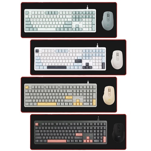 지클릭커 OPK129 키보드 마우스 콤보 세트 (그린라이트)