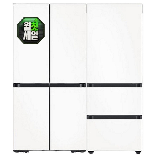 삼성전자 비스포크 키친핏 Max RM70F64R1X + 키친핏 새틴 RQ33DB74C1AP (화이트) (공식인증점)_이미지