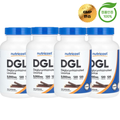 뉴트리코스트 DGL 5000mg 120캡슐 (4개)_이미지
