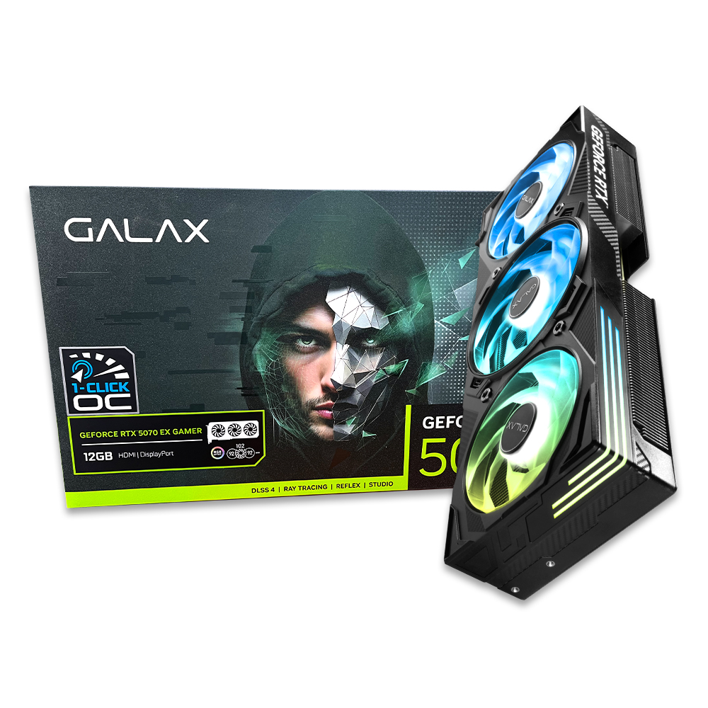 갤럭시 GALAX 지포스 RTX 5070 EX GAMER BLACK OC D7 12GB_이미지