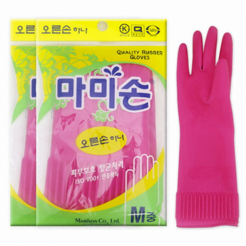 마미손 오른손 하나 고무장갑 (중) (2개)