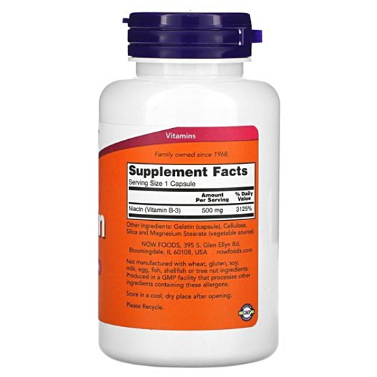 나우푸드 나이아신 500mg 100캡슐 (해외) (2개)_이미지