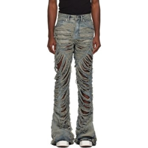 다크쉐도우바이릭오웬스 블루 바이어스 컷 데님 진 DU02C5352 DMPSH 98 MINERAL PEARL SHR