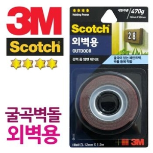 굴곡진 양면테이프 롤 외벽용 벽돌 강력