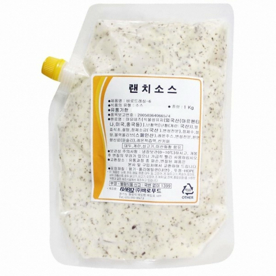 바로푸드 랜치소스 1kg (1개)
