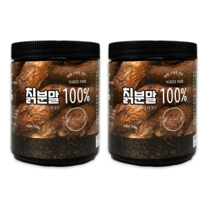헬로우그린 헬로우 국산 칡 분말 250g X 2통 갈근 뿌리 가루 100