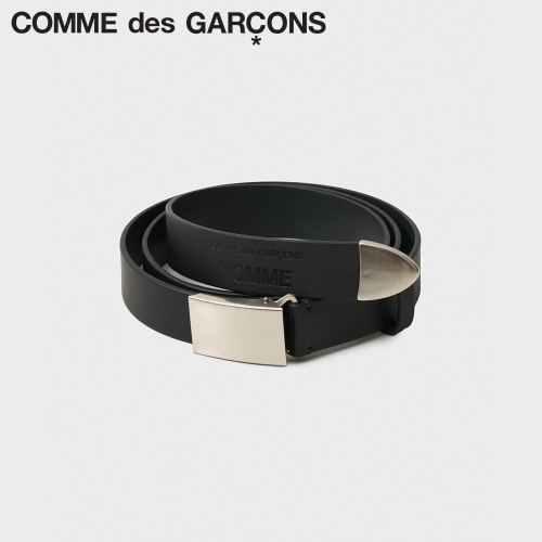 꼼데가르송 옴므 스티어 오일 스무스 벨트 30mm 남녀 공용 블랙 HP-K301-051