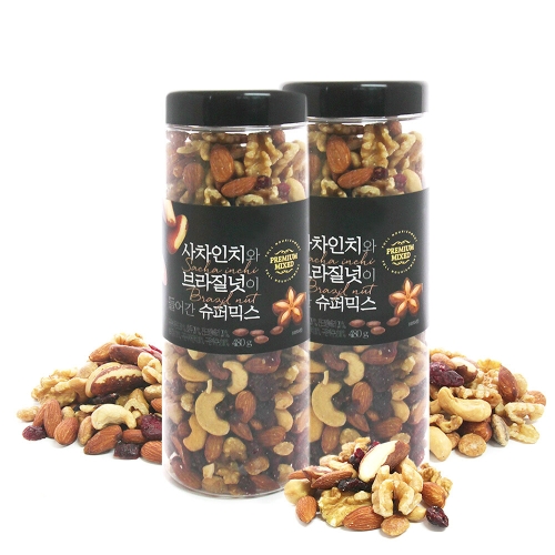 넛츠앤베리스 사차인치와 브라질넛이 든 슈퍼믹스 480g (2개)_이미지