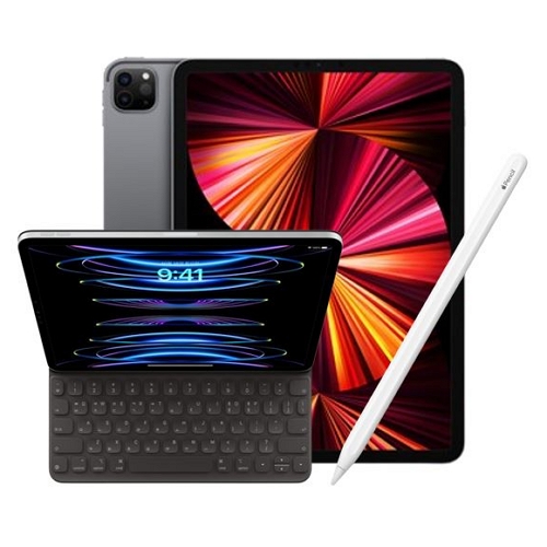 APPLE 2021 iPad Pro 11 3세대+애플펜슬 2세대,폴리오키보드 (512GB)_이미지