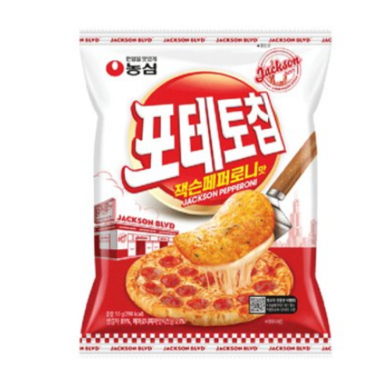 농심 포테토칩 잭슨페퍼로니맛 50g
