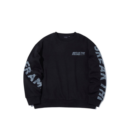 인터크루 남성 루즈핏앞뒤빅레터맨투맨 ITV4TM15ABK 블랙