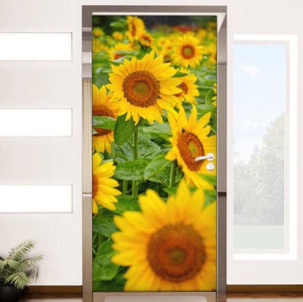 꾸밈 비내리는해바라기꽃밭 ie493 (100cm x 210cm)_이미지