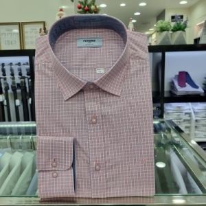 셔츠 미니테터솔체크 슬림핏 긴소매RMSSLP134PKA