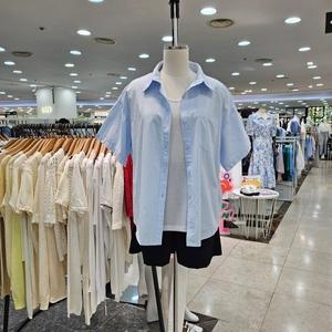LAP 랩 폴디드 슬리브 라운딩 셔츠 AR7XB277_이미지