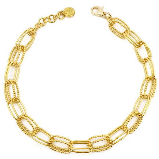 골드리카 더블 클립체인 팔찌 11.25g_이미지