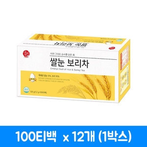 송원식품 쌀눈 보리차 100티백 [12개]