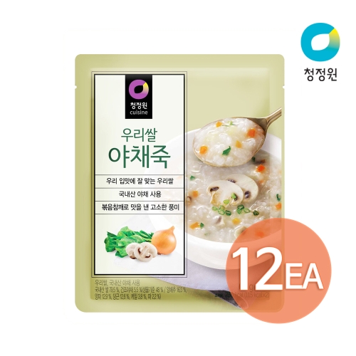 대상 청정원 우리쌀 야채죽 60g (12개)_이미지